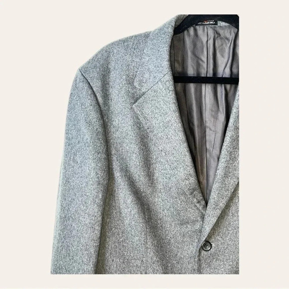 Men’s OSCAR DE LA RENTA DOUBLE BREASTED BLAZER‎ GRAY IN COLOR SIZE 40 - Picture 2 of 11